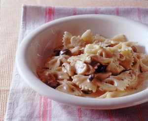 きのこクリームのパスタ