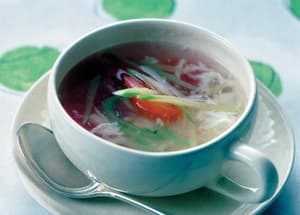 トマトとハムのスープ