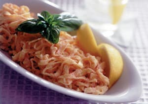 オリーブオイル風味の明太子パスタ