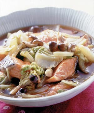 鮭＋白菜＋しめじの煮もの