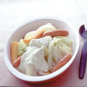 野菜とソーセージのホットサラダ