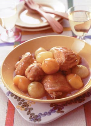 鶏肉と栗のオイスターソース煮