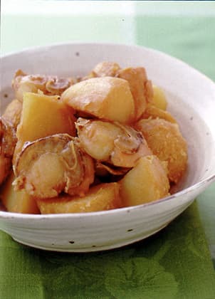 帆立てとじゃがいもの煮もの