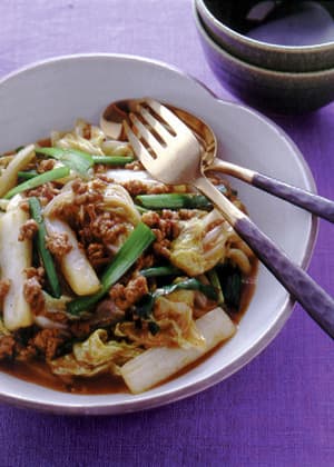 ひき肉と白菜の麻婆風