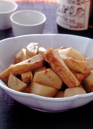 厚揚げと里いものオイスターソース炒め