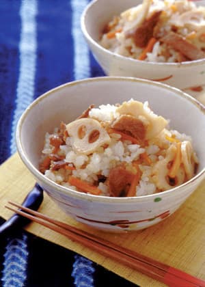 豚肉と根菜の混ぜご飯
