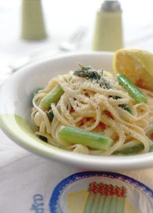 アスパラのバターチーズスパゲティ