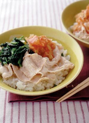 豚しゃぶとキムチ丼
