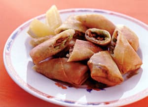いわしのかば焼きの春巻き