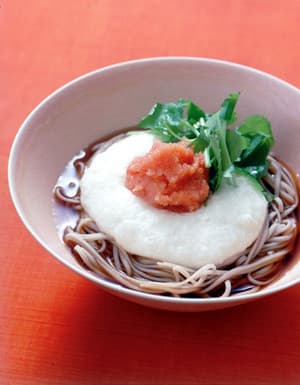 明太とろろそば