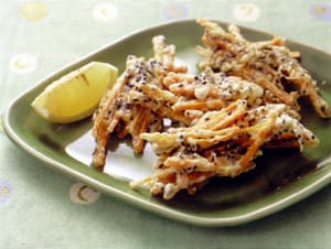 にんじんの黒ごまかき揚げ