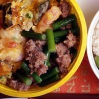にんにくの茎とひき肉のあっさり煮