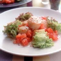 帆立てのソテー　トマトソース