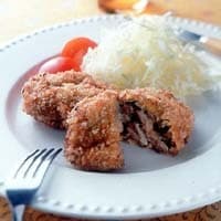 こま切れ肉のメンチカツ風