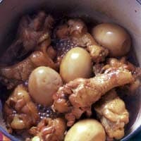 鶏肉とゆで卵の甘辛煮
