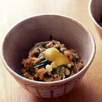 えのきとにらの納豆あえ