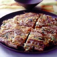 にんじんとカリカリ豚のチヂミ