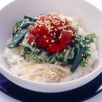まぐろのユッケ風ビビンバ