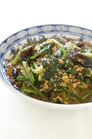 ほうれん草の麻婆風