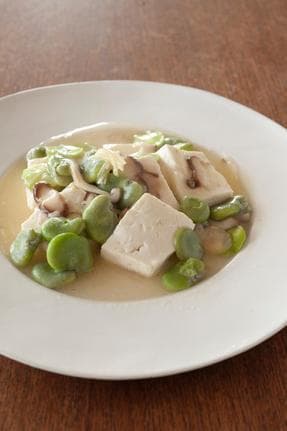 そら豆と豆腐のさっと煮