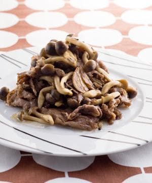 牛肉ときのこのオイスターソース炒め