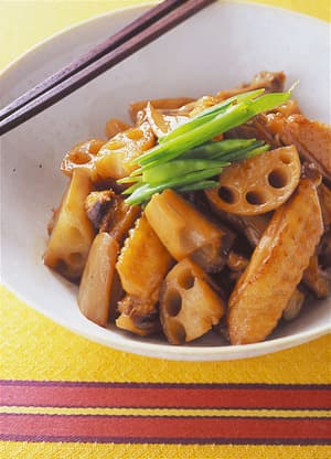 れんこんと鶏手羽のうま煮