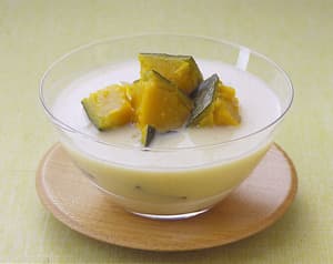 かぼちゃの冷製豆乳スープ