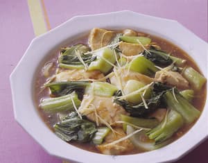 青梗菜と豆腐のオイスターソース煮