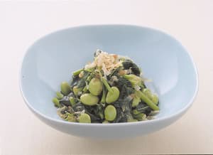 モロヘイヤと枝豆のおひたし