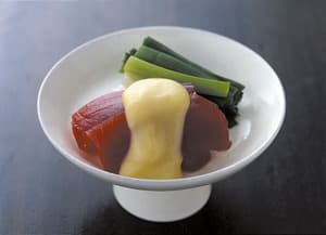 まぐろとわけぎのぬた