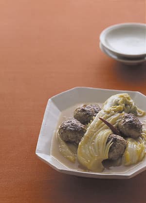 白菜と肉だんごのみそ煮