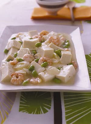 豆腐と枝豆のえびあん