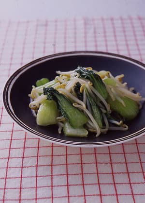 青梗菜ともやしのさっと炒め