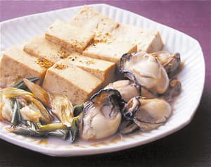 かきと豆腐のすき焼き風