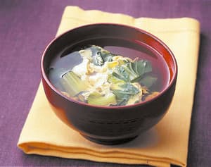 青梗菜のかきたま汁