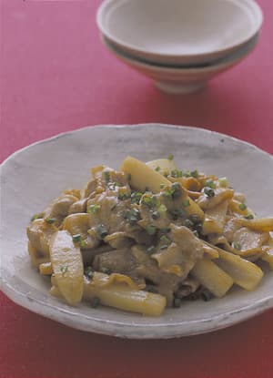 豚肉とれんこんの辛子炒め