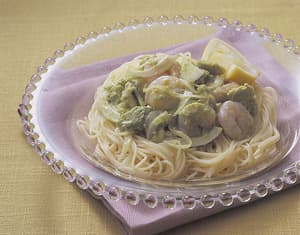 アボカドとえびの冷製スパゲティ