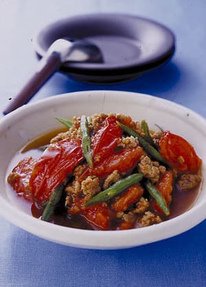 トマトのピリ辛炒め
