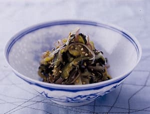 なすとみょうがの塩もみ