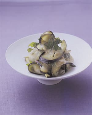 なすと青じそのオリーブオイルあえ