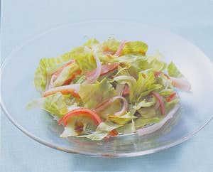 レタスとかにかまのさっぱりあえ