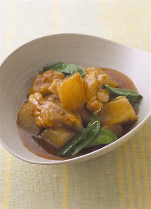 鶏肉とうどの煮もの