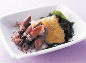 ほたるいかとわかめの酢みそあえ