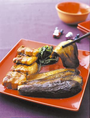 なすと豚肉の角煮風