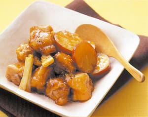鶏肉とさつまいもの治部煮風