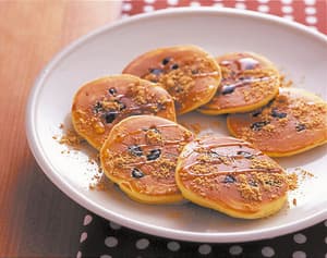 甘納豆入りホットケーキ