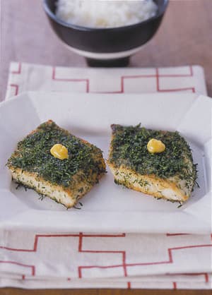 かじきの青のり風味焼き
