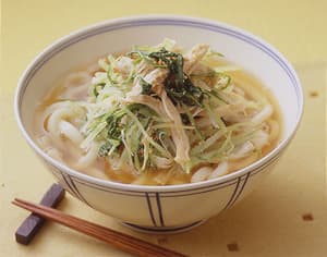 鶏肉と水菜のさっぱりうどん