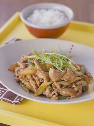 ねぎたっぷり豚のしょうが焼き