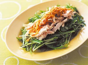 蒸し鶏のねぎしょうゆかけ